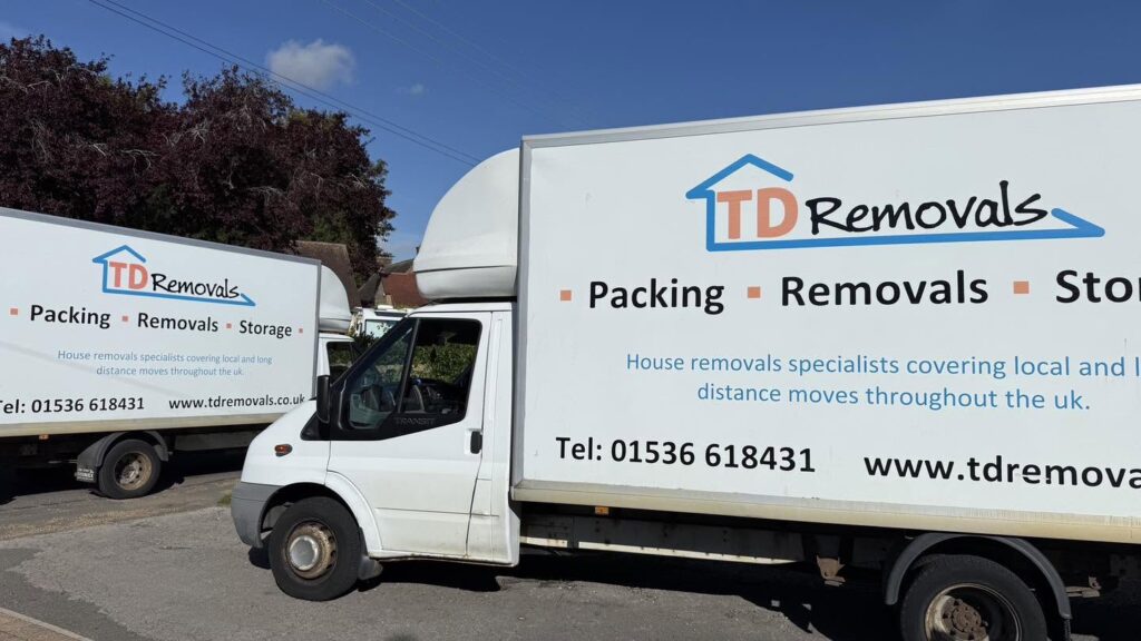 House removals in Kettering - removal van outside a family home
